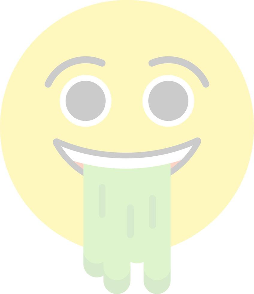 Face Vomiting Vector Icon Design