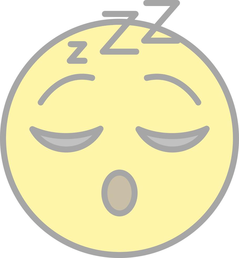 Sleeping Face Vector Icon Design