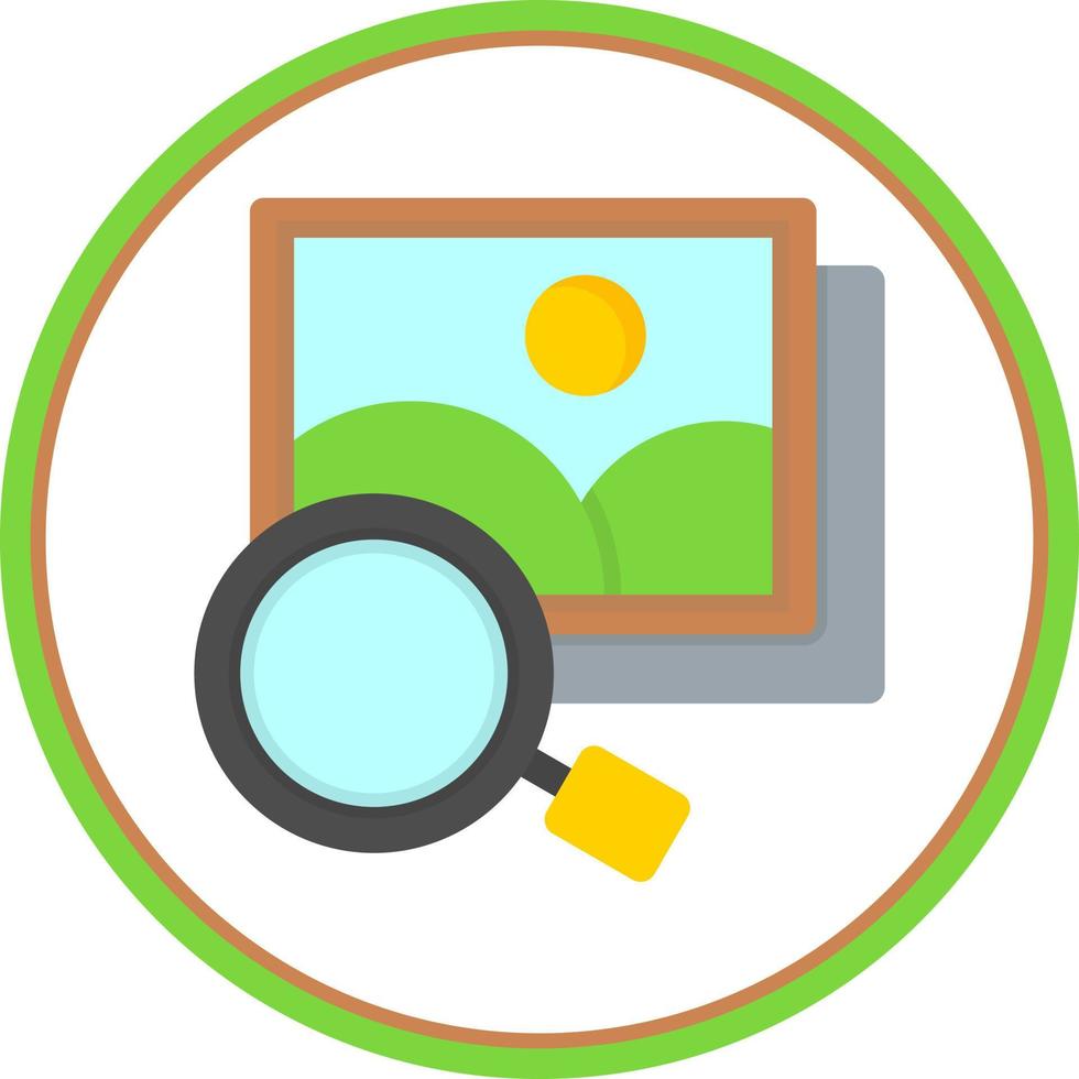 Search Image Flat Icon vector