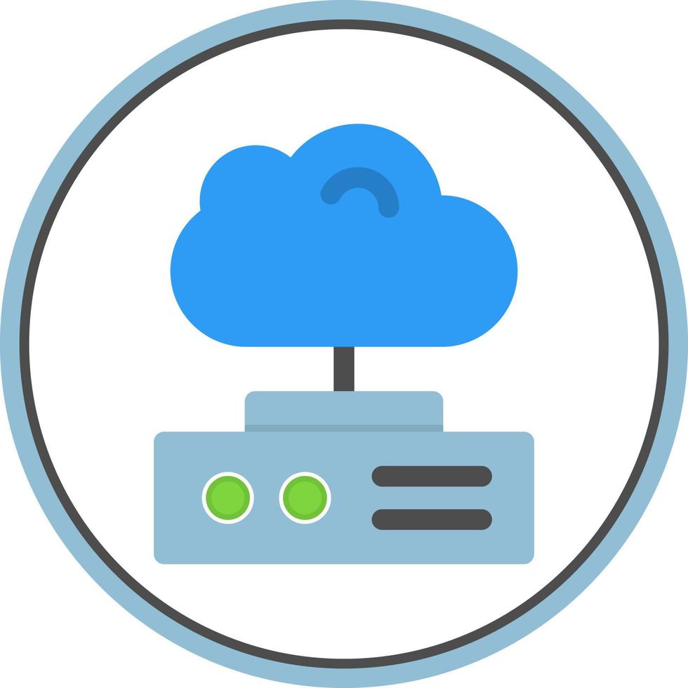 Cloud Storage Flat Icon vector