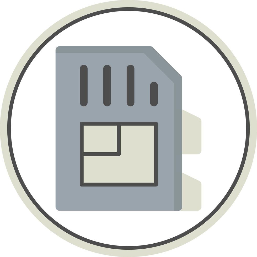 SD Card Flat Icon vector