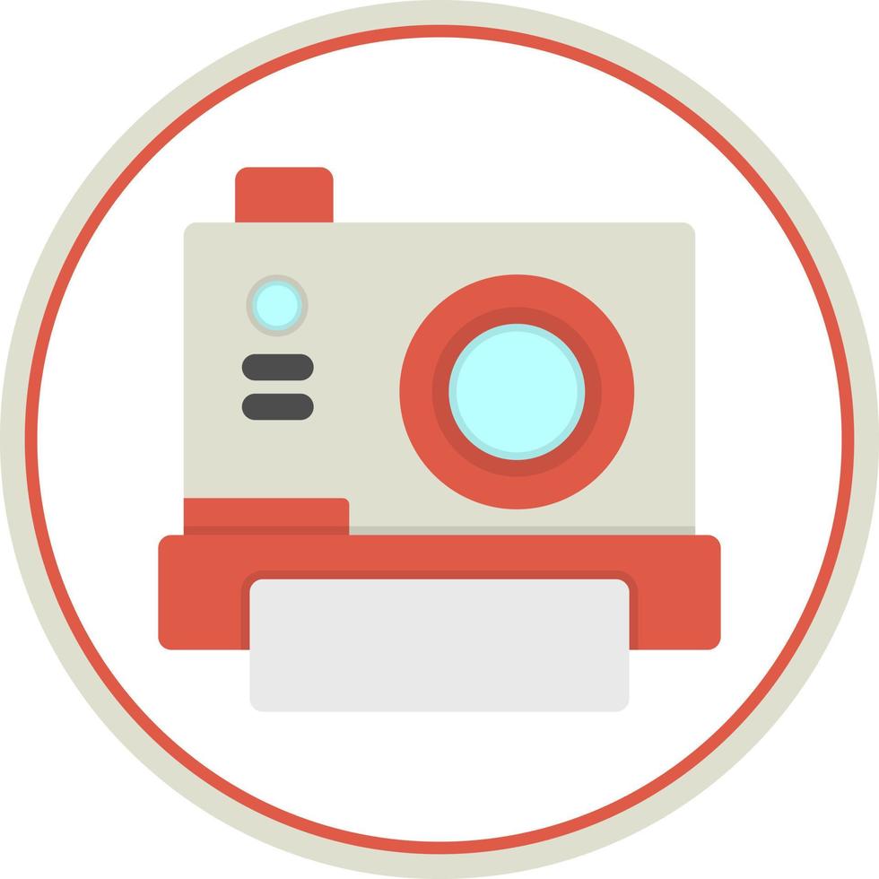 Instant Camera Flat Icon vector