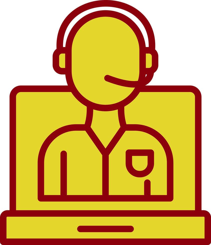 Online Call Center Vector Icon Design