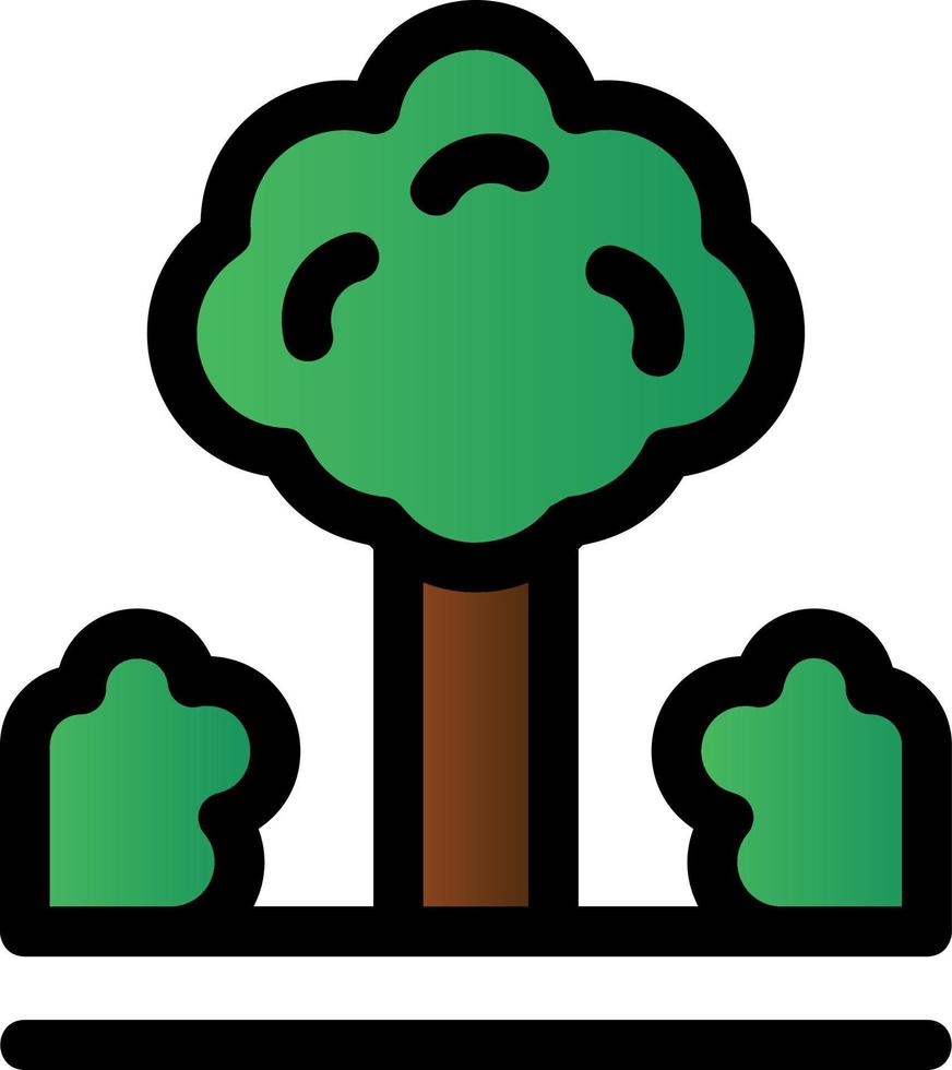 icono de glifo de paisaje de selva vector