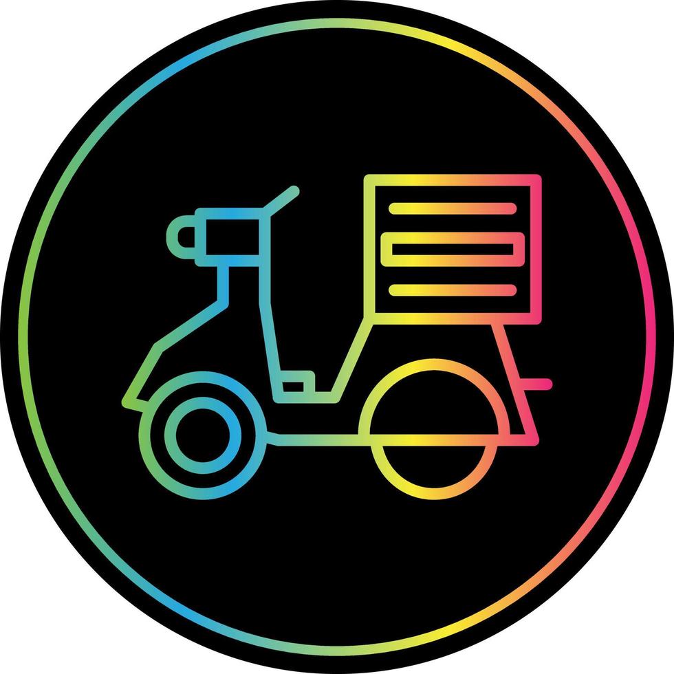 Delivery Bike Vector Icon Design