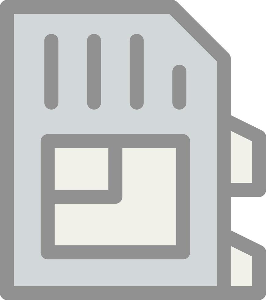 SD Card Flat Icon vector