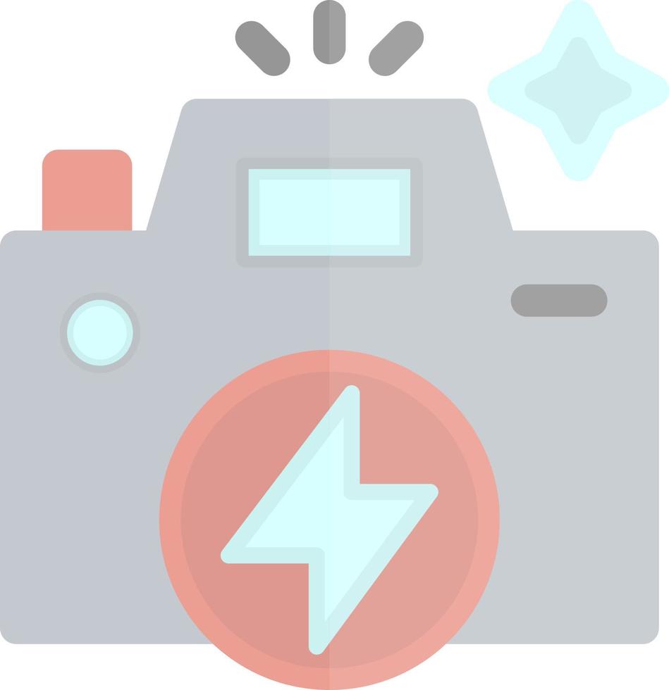 Flash Camera Flat Icon vector