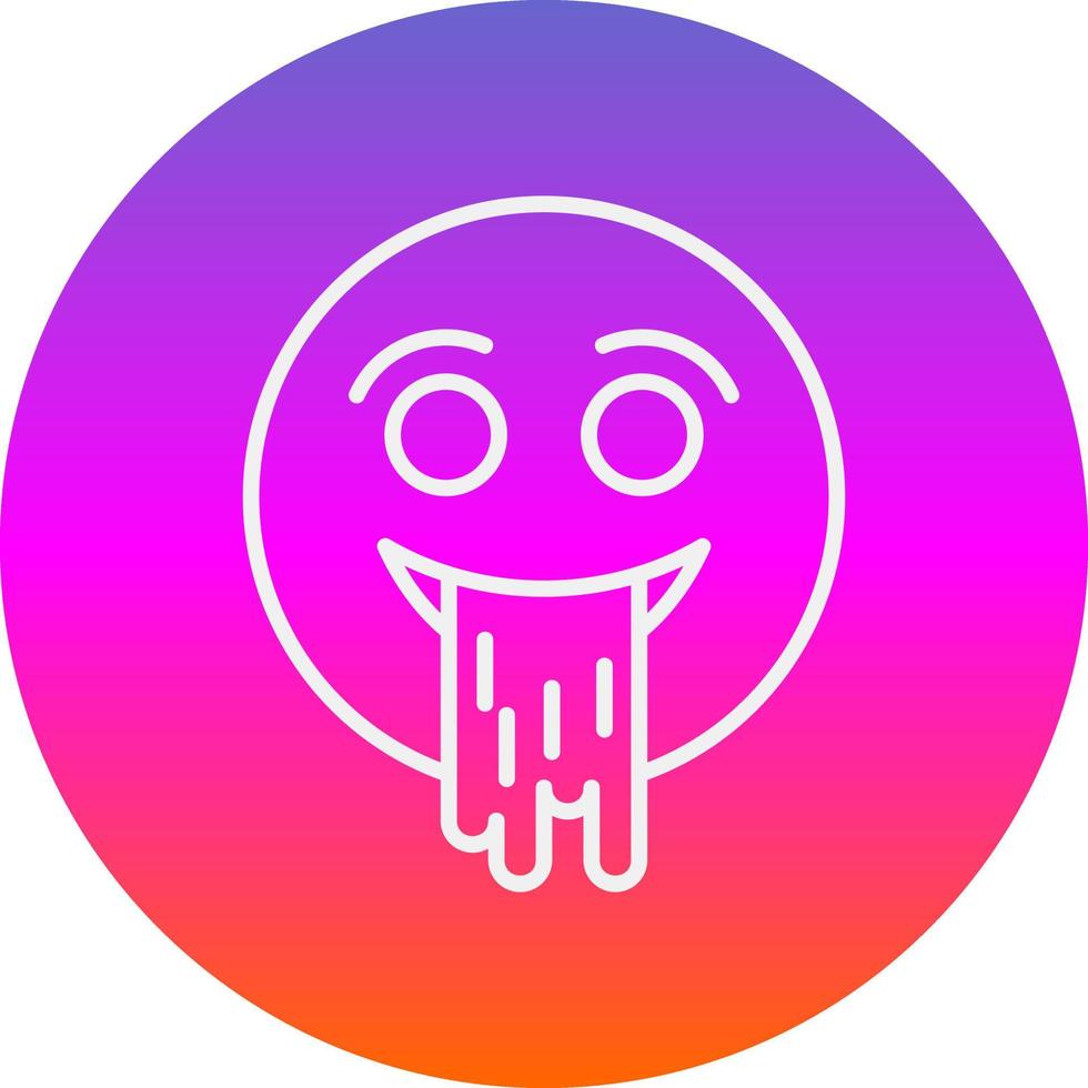 Face Vomiting Vector Icon Design