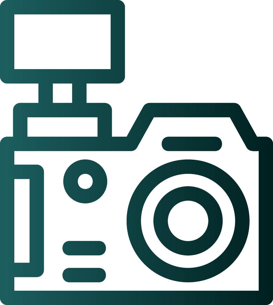 Dslr Camera Flat Icon vector