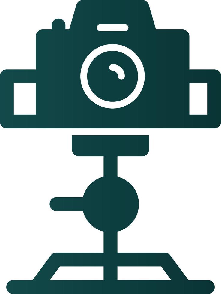 Tripod Camera Flat Icon vector