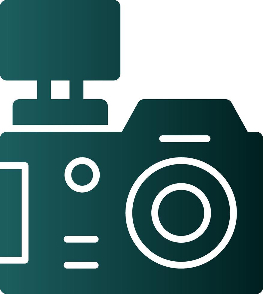 Dslr Camera Flat Icon vector