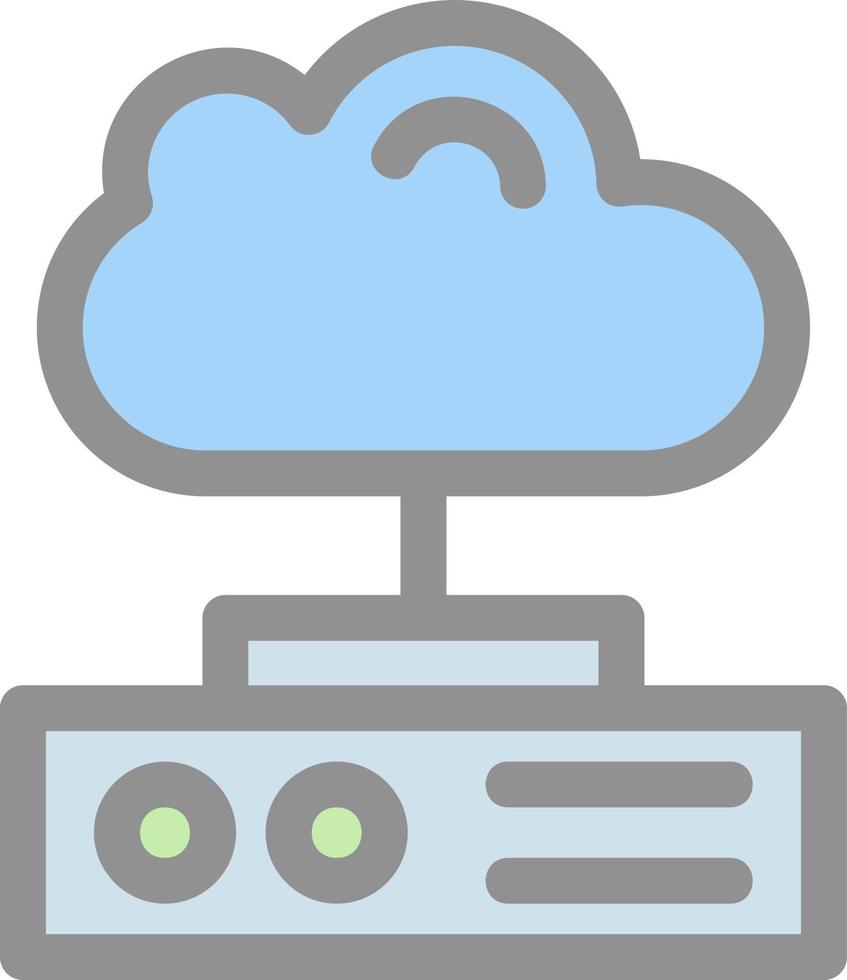 Cloud Storage Flat Icon vector