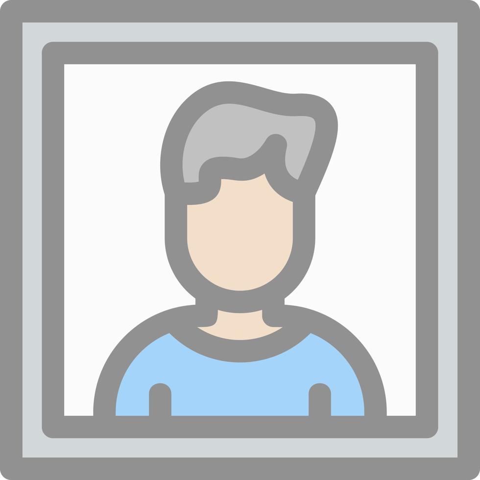 Passport Photo Flat Icon vector