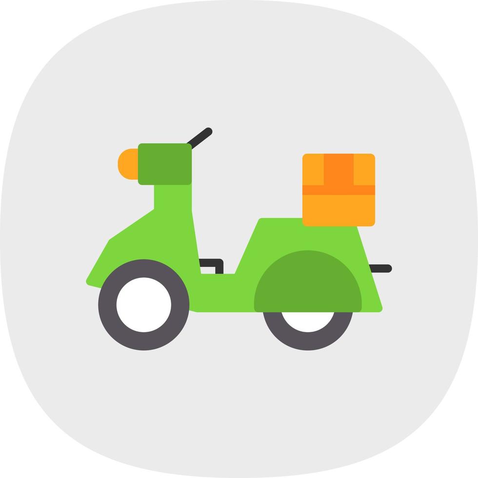 Delivery Scooter Vector Icon Design
