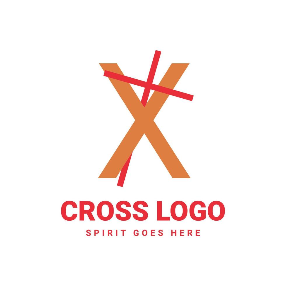 letter X initial cross vector logo design