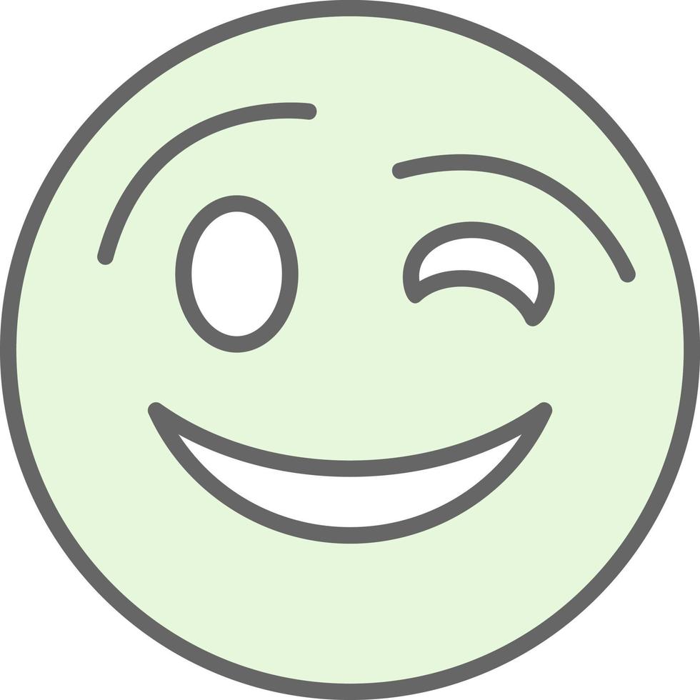 Winking Face Vector Icon Design