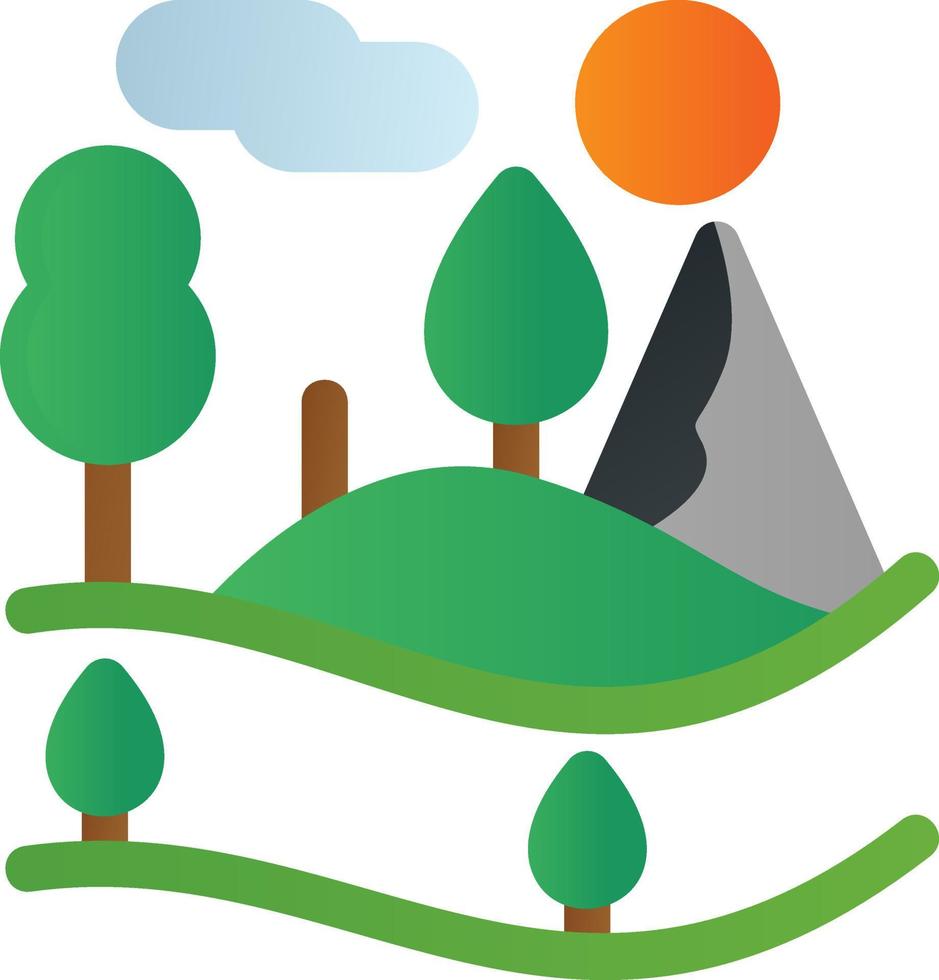 Forest Landscape Glyph Icon vector