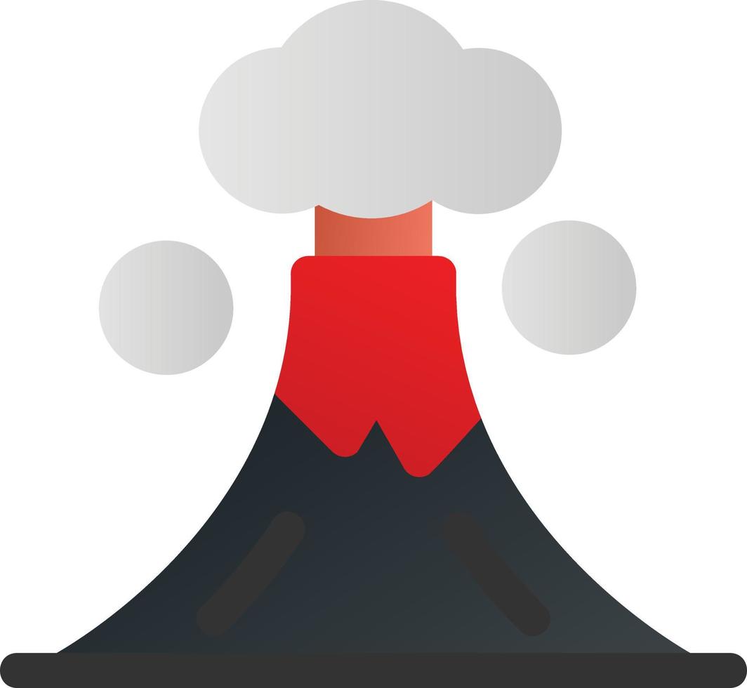 icono de glifo de paisaje de volcán vector