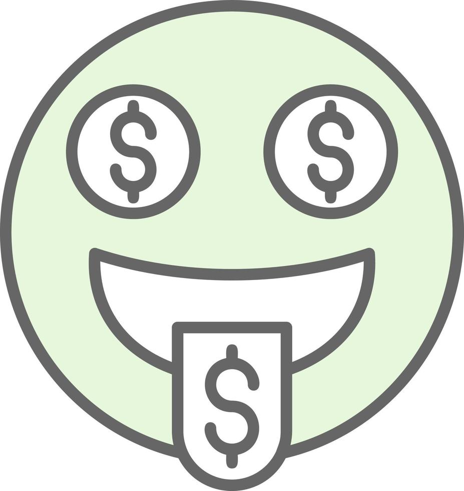 Money-Mouth Face Vector Icon Design