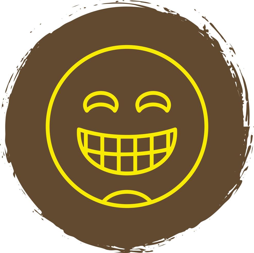 Beaming Face with Smiling Eyes Vector Icon Design