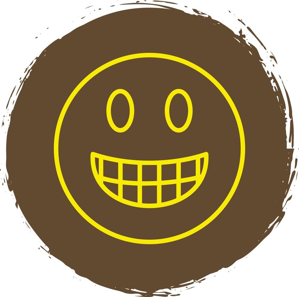 Grinning Face Vector Icon Design