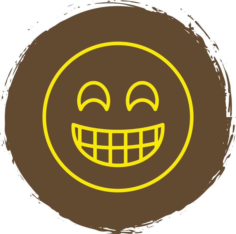 Grinning Face with Smiling Eyes Vector Icon Design