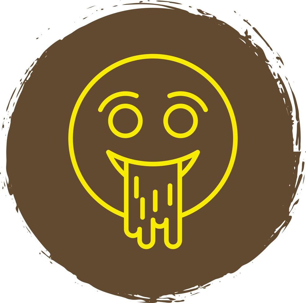 Face Vomiting Vector Icon Design