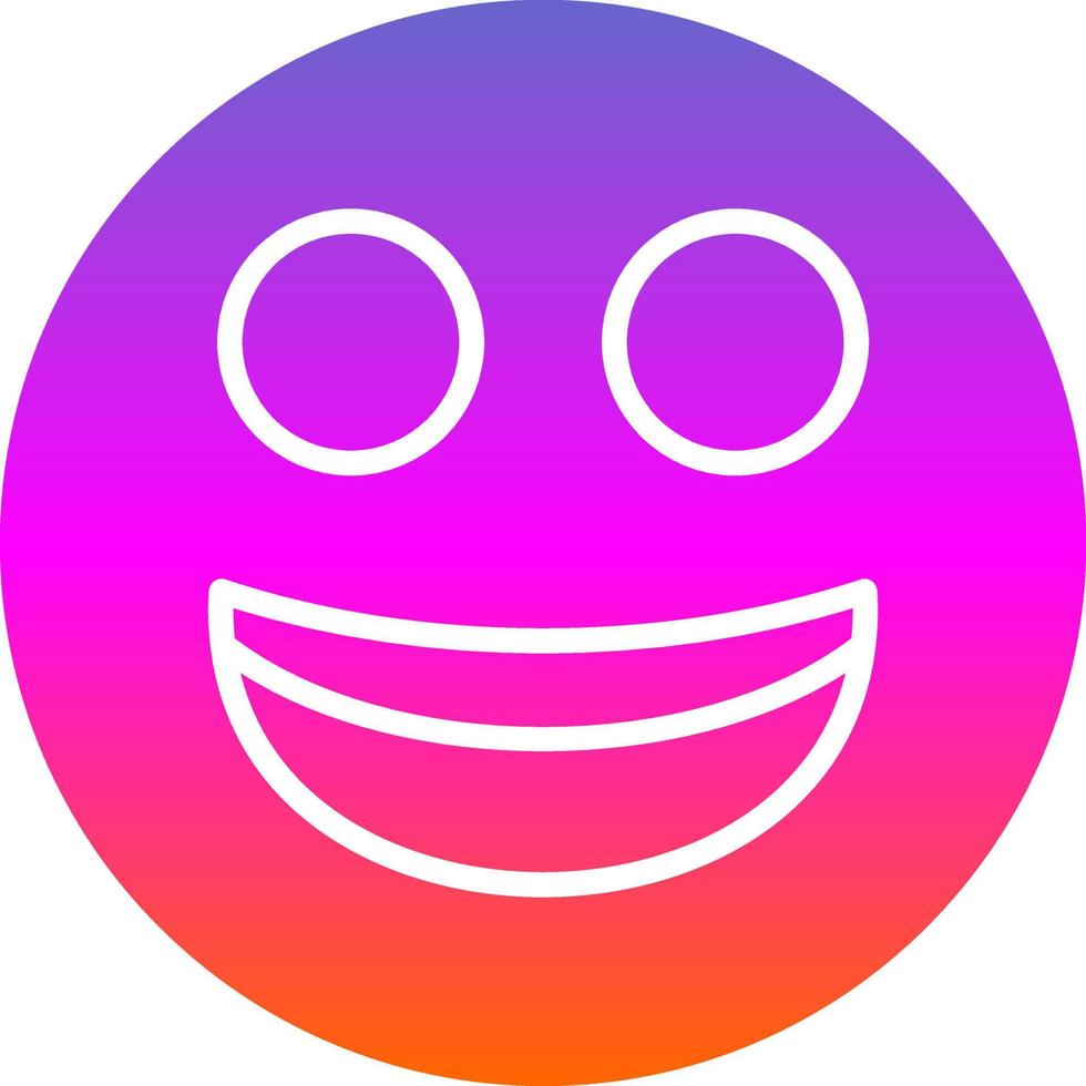 Grinning Face with Big Eyes Vector Icon Design