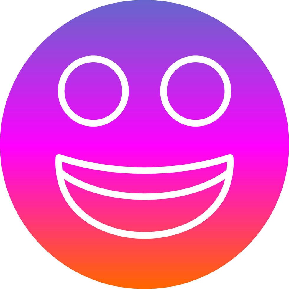 cara sonriente con diseño de icono de vector de ojos grandes