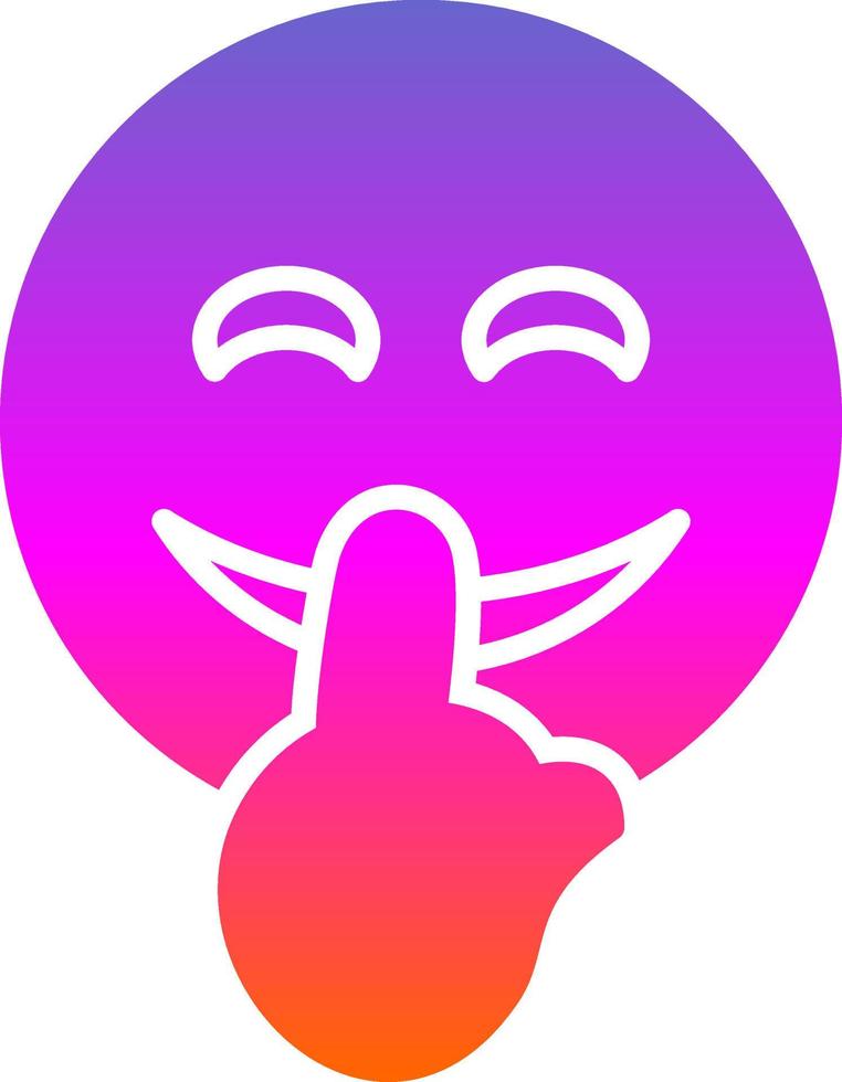 Shushing Face Vector Icon Design