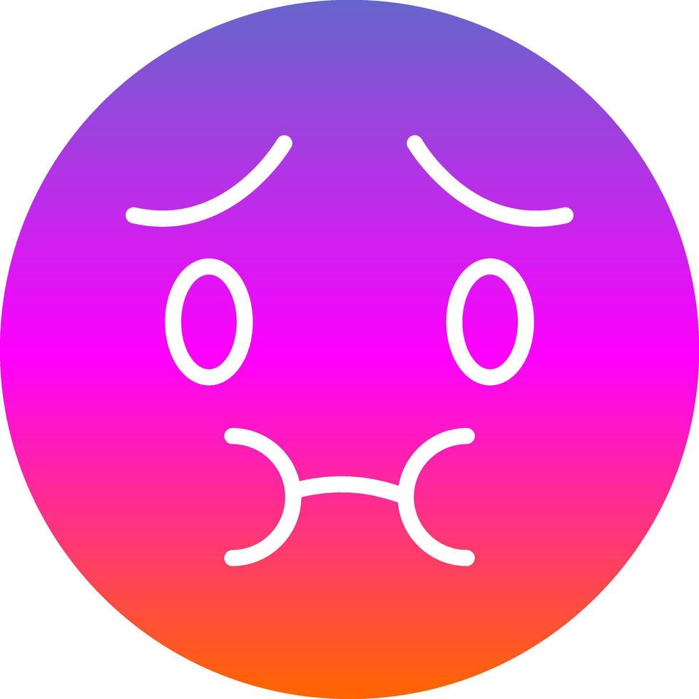Nauseated Face Vector Icon Design