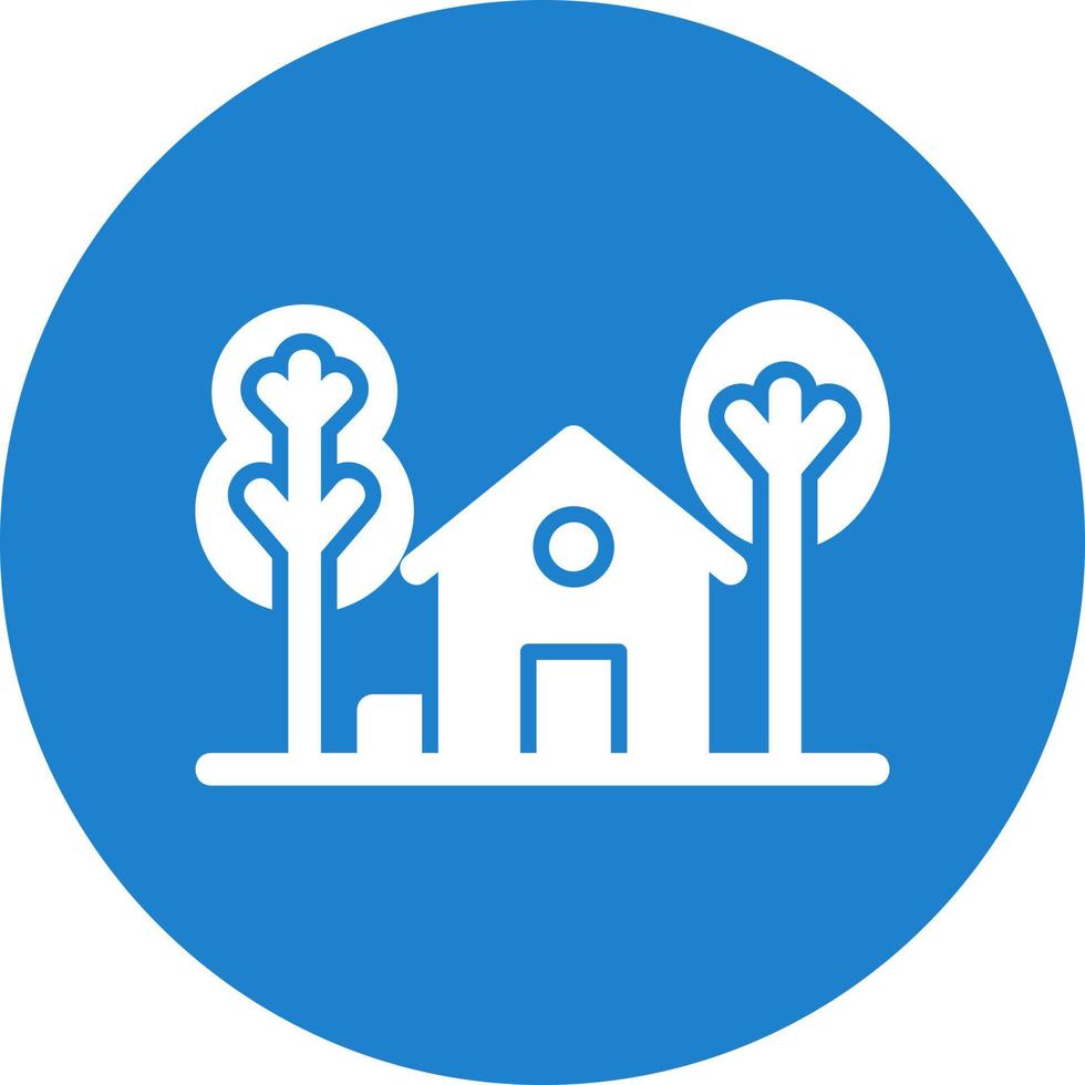 Home Landscape Glyph Icon vector