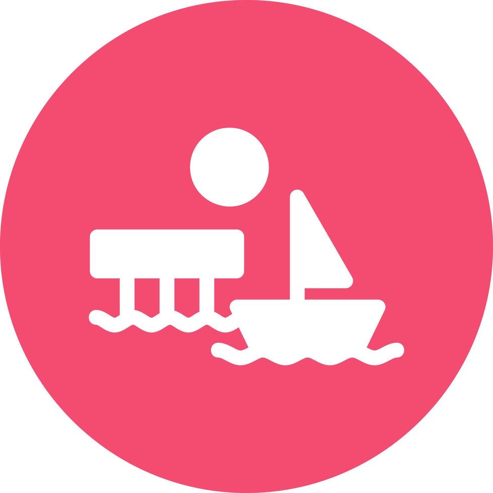 Dock Landscape Glyph Icon vector
