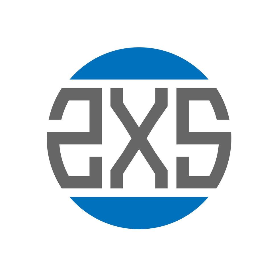 diseño de logotipo de letra zxs sobre fondo blanco. concepto de logotipo de círculo de iniciales creativas zxs. diseño de letras zxs. vector