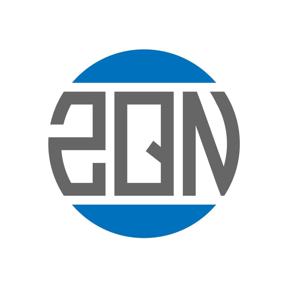 diseño de logotipo de letra zqn sobre fondo blanco. concepto de logotipo de círculo de iniciales creativas zqn. diseño de letras zqn. vector