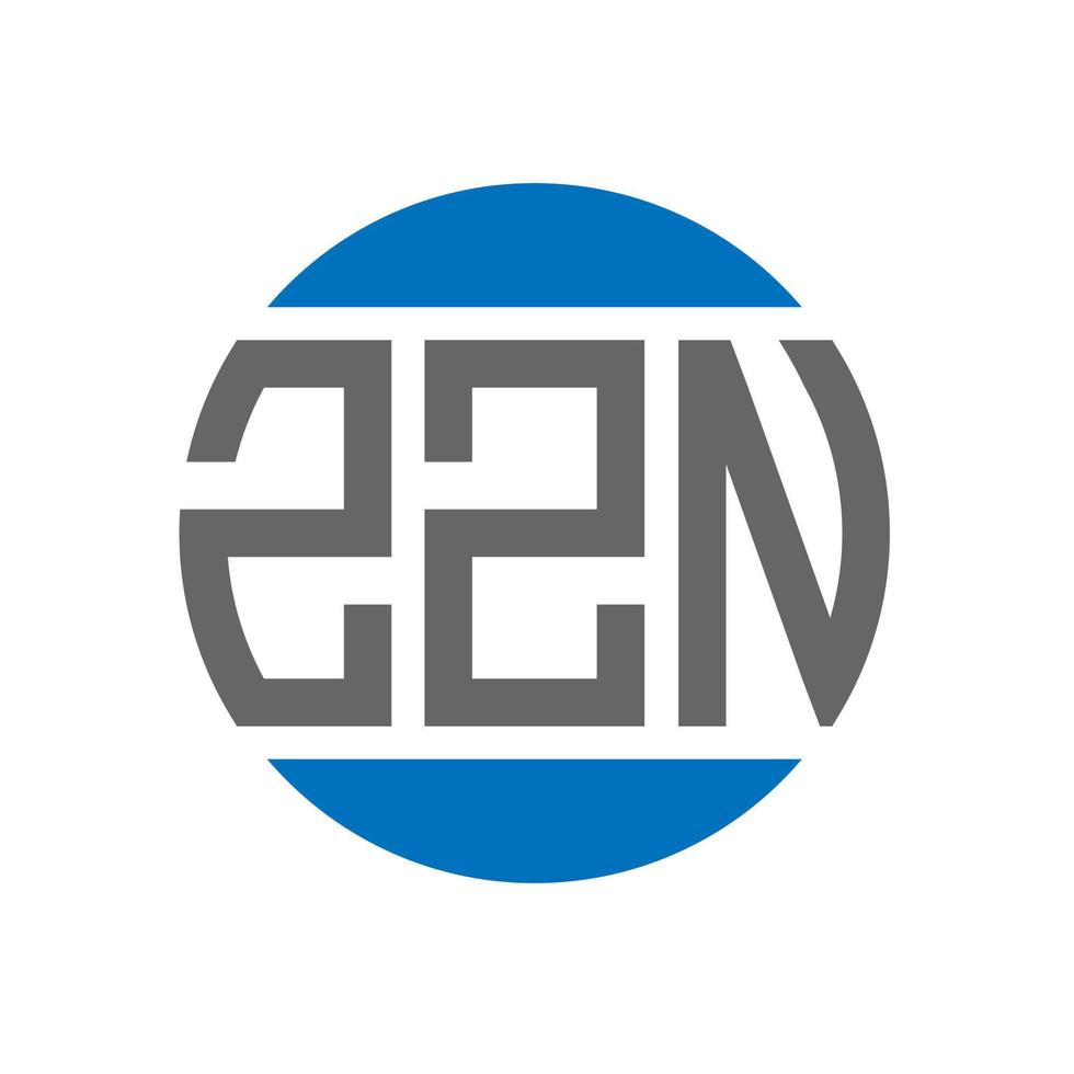 diseño de logotipo de letra zzn sobre fondo blanco. concepto de logotipo de círculo de iniciales creativas zzn. diseño de letras zzn. vector