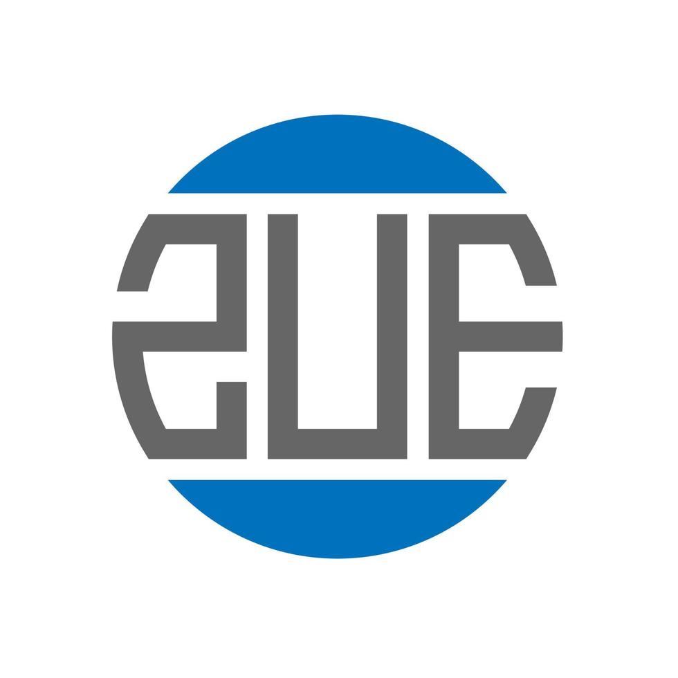 ZUE letter logo design on white background. ZUE creative initials circle logo concept. ZUE letter design. vector