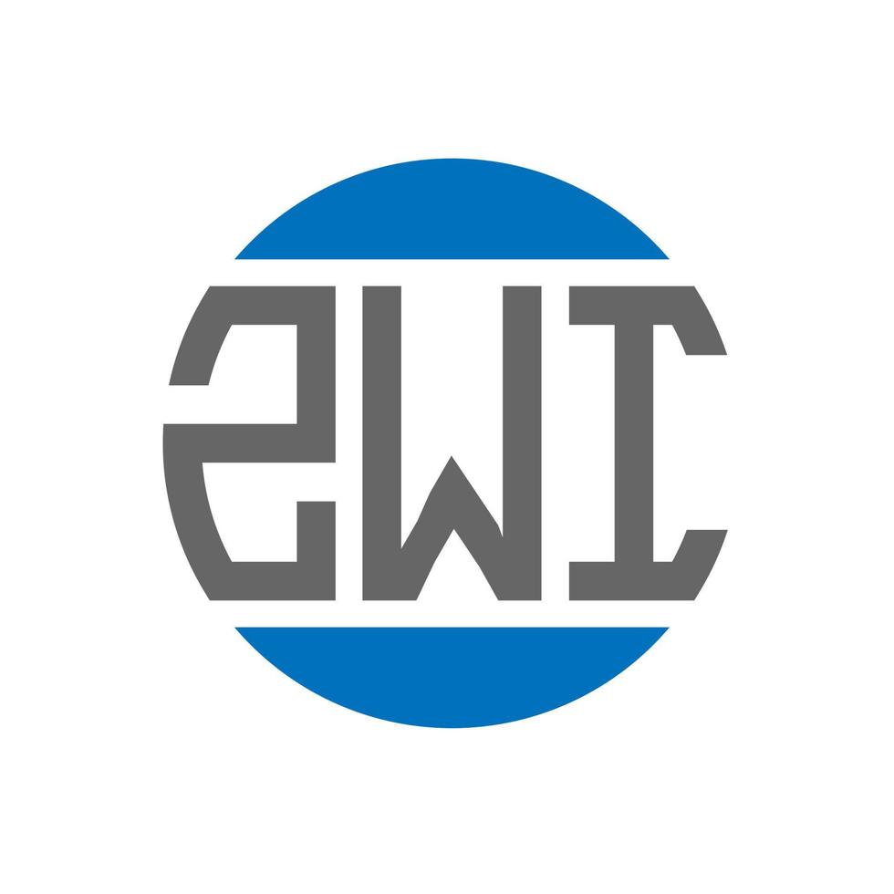 diseño de logotipo de letra zwi sobre fondo blanco. concepto de logotipo de círculo de iniciales creativas de zwi. diseño de letras zwi. vector