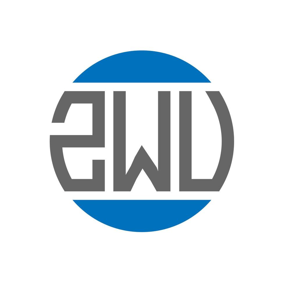 diseño de logotipo de letra zwv sobre fondo blanco. concepto de logotipo de círculo de iniciales creativas zwv. diseño de letras zwv. vector