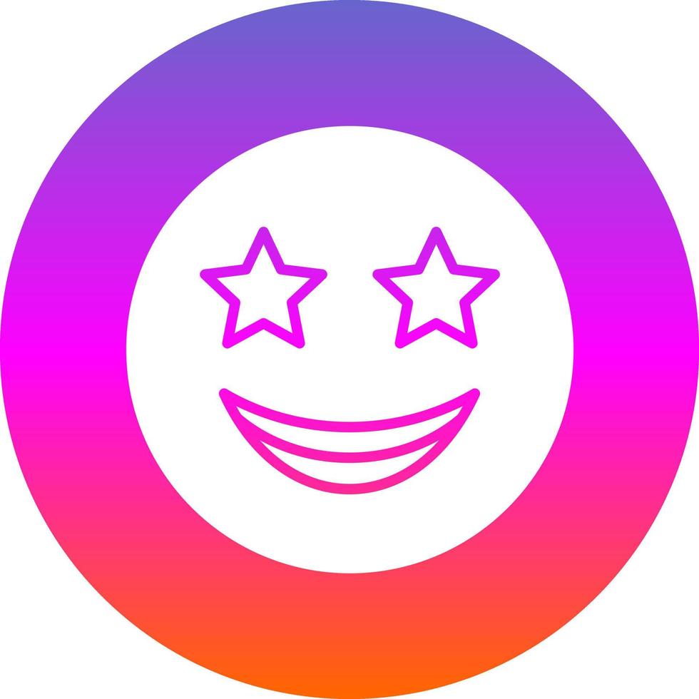 Star-Struck Vector Icon Design