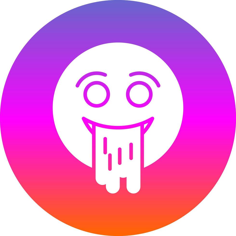 Face Vomiting Vector Icon Design