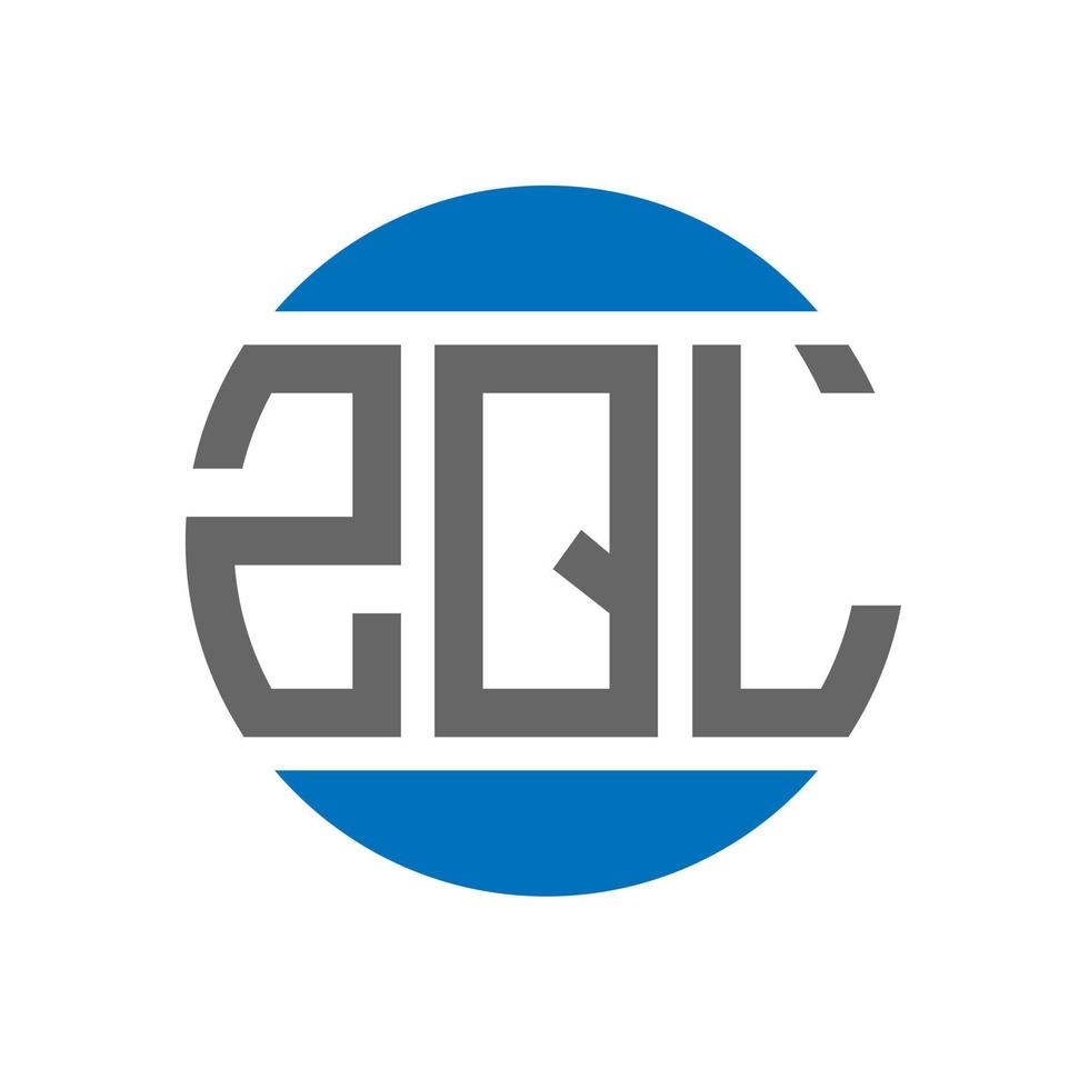 diseño de logotipo de letra zql sobre fondo blanco. concepto de logotipo de círculo de iniciales creativas zql. diseño de letras zql. vector