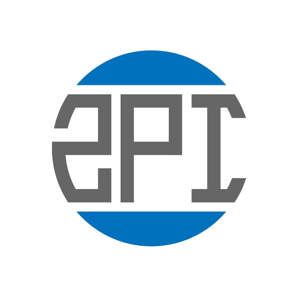 diseño de logotipo de letra zpi sobre fondo blanco. concepto de logotipo de círculo de iniciales creativas zpi. diseño de letras zpi. vector