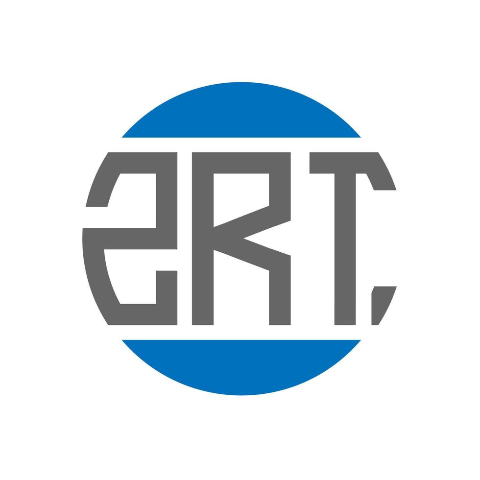 ZRT letter logo design on white background. ZRT creative initials circle logo concept. ZRT letter design. vector