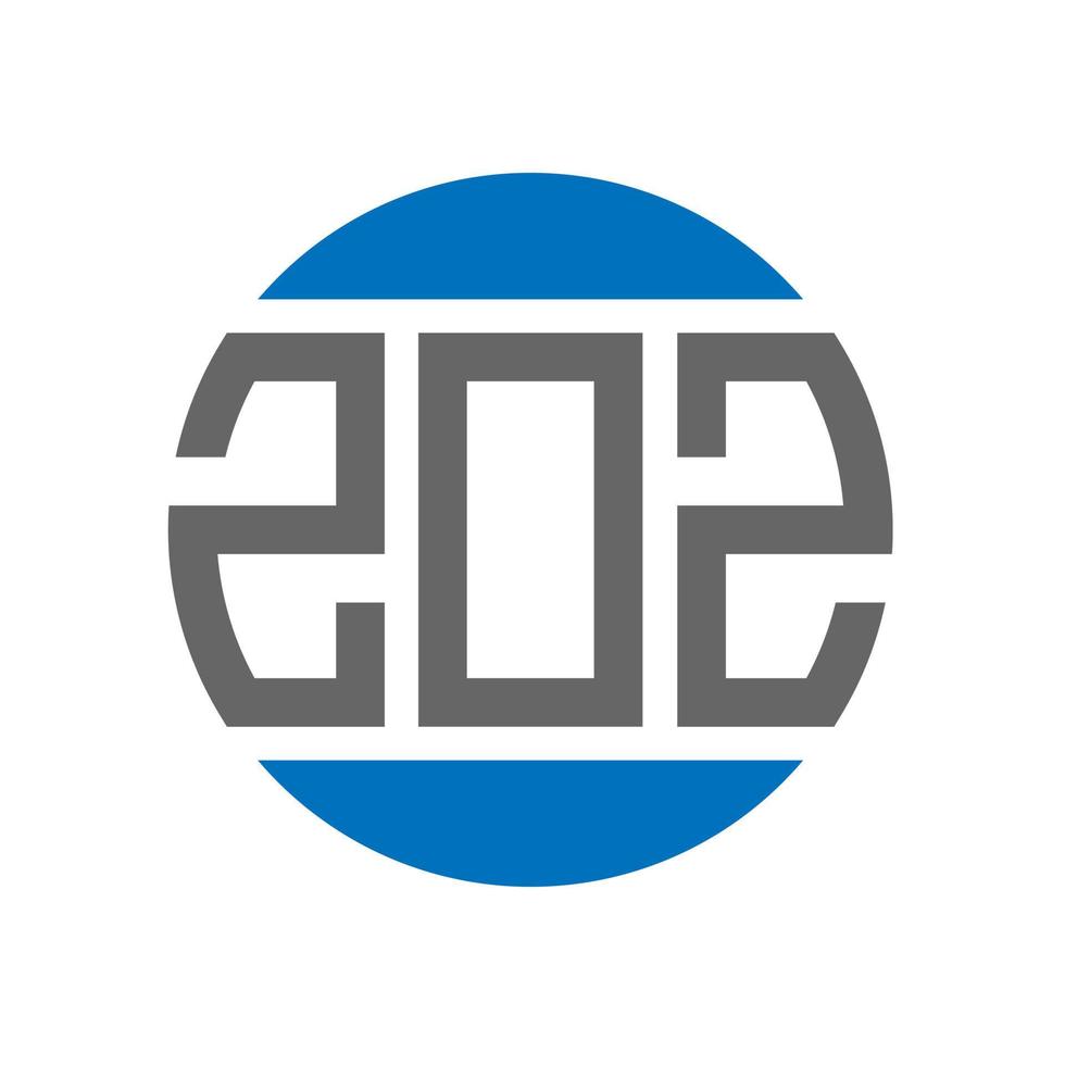 diseño de logotipo de letra zoz sobre fondo blanco. concepto de logotipo de círculo de iniciales creativas de zoz. diseño de letras zoz. vector