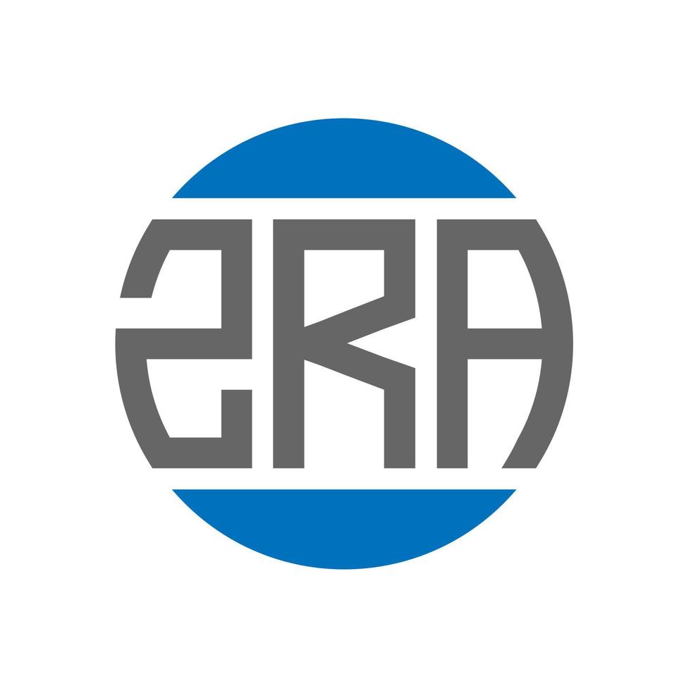 ZRA letter logo design on white background. ZRA creative initials