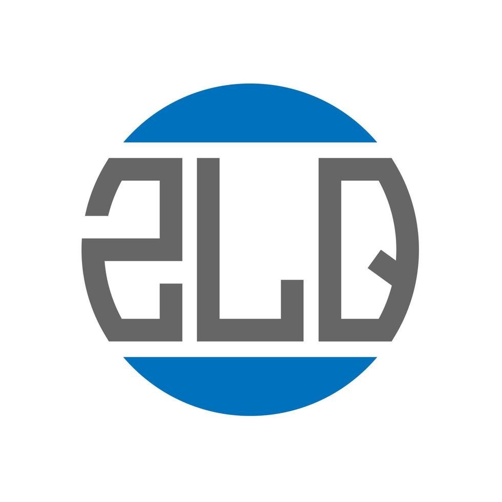diseño de logotipo de letra zlq sobre fondo blanco. concepto de logotipo de círculo de iniciales creativas zlq. diseño de letras zlq. vector