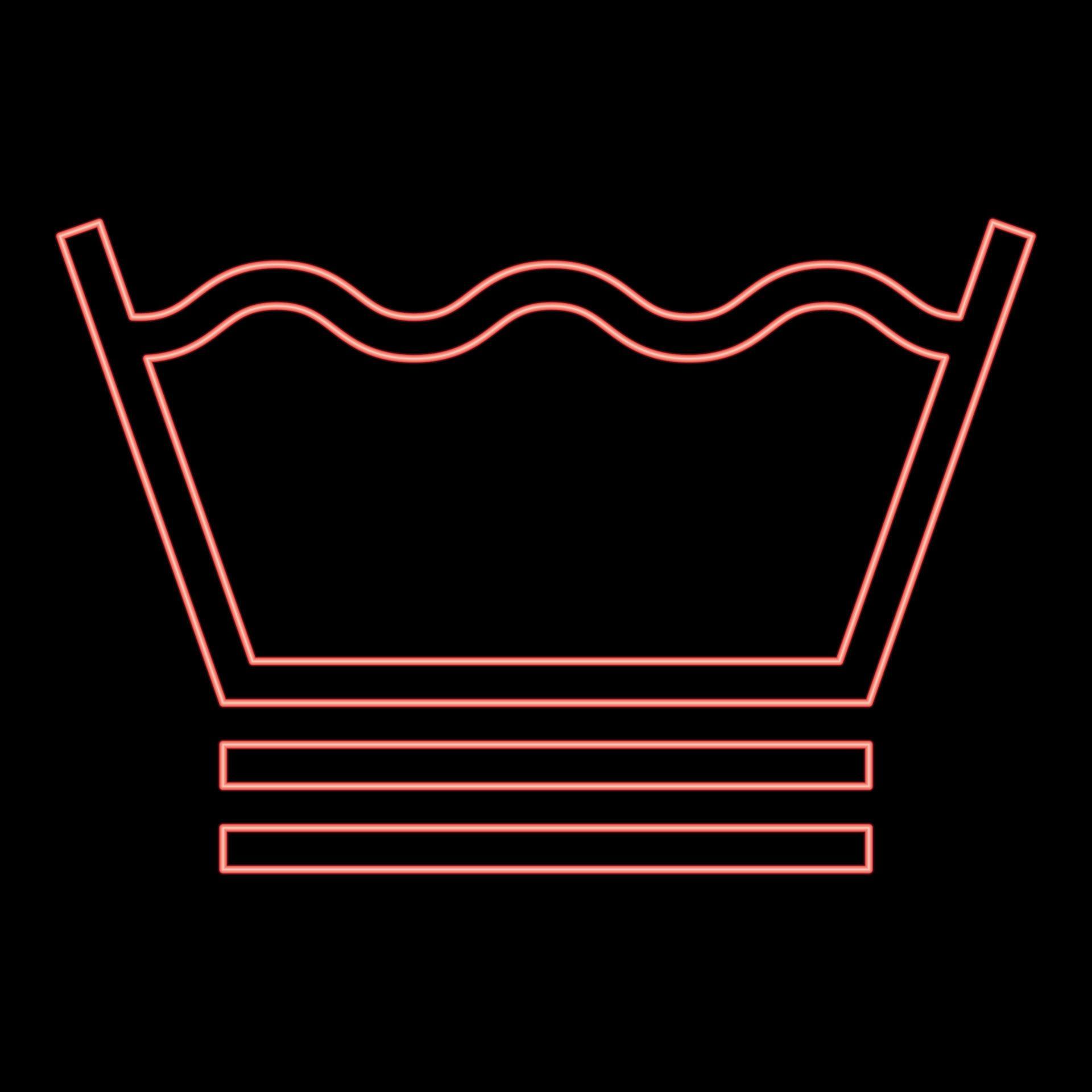 Neon very delicate wash Clothes care symbols Washing concept Laundry