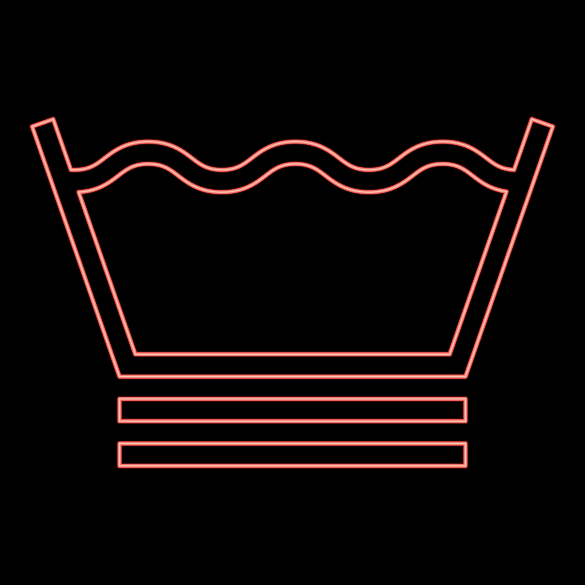 Neon very delicate wash Clothes care symbols Washing concept Laundry