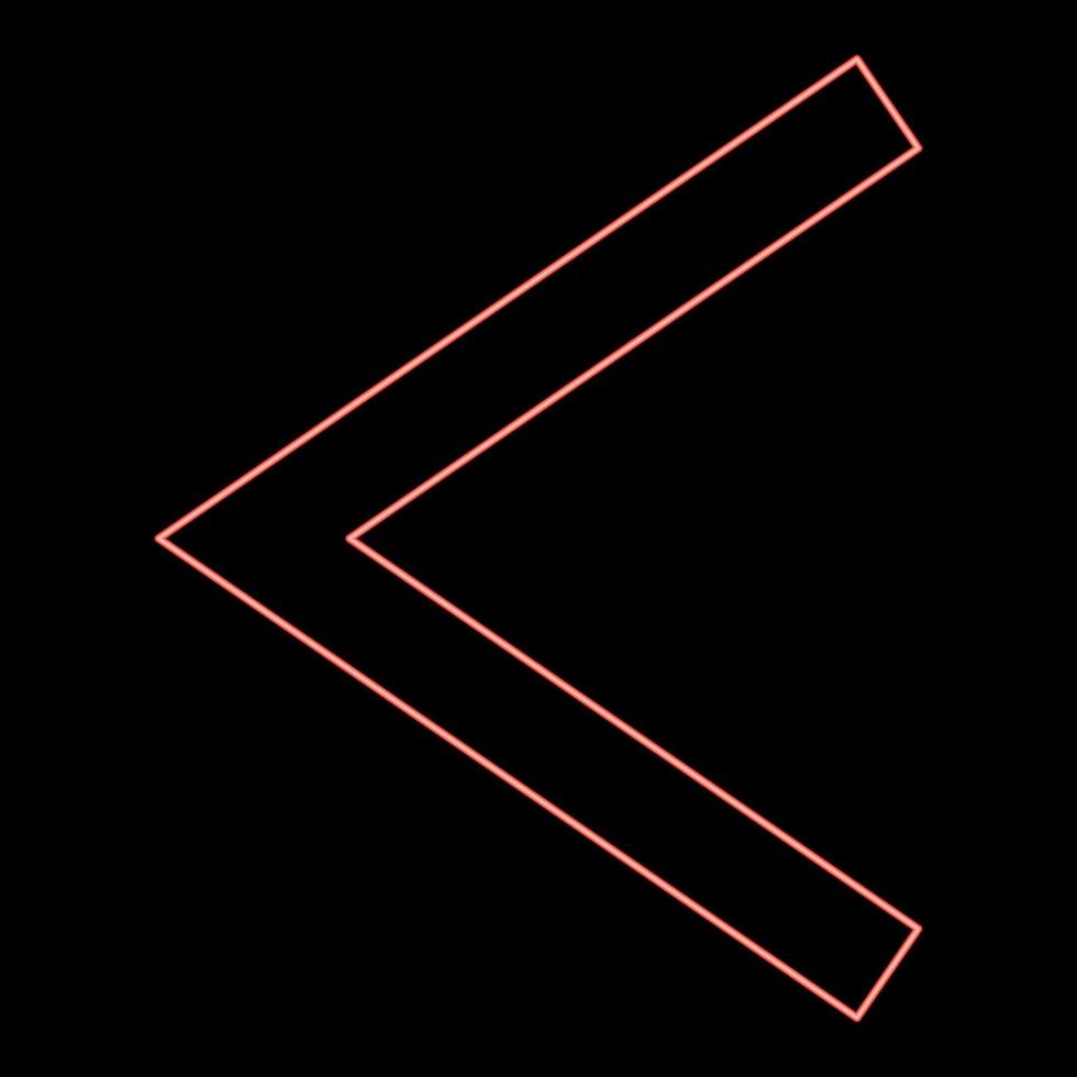 Neon kenaz rune Kanu symbol ulcer torch red color vector illustration image flat style